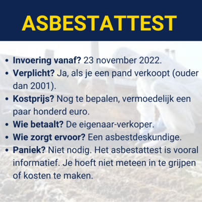 Asbestattest verplicht bij verkoop 2022